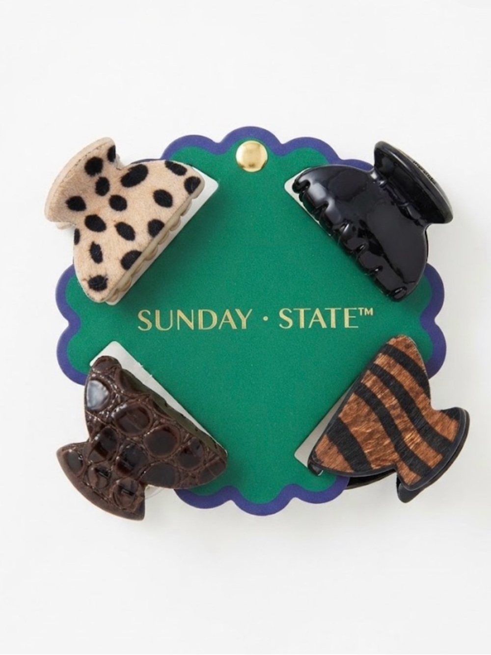 NWT ⚜️🖤⚜️ Sunday State Mini Claw Hair Clip Set of 4